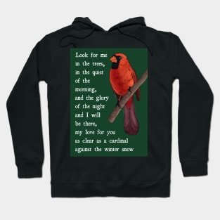Loved One Cardinal Condolence Message and Illustration Hoodie